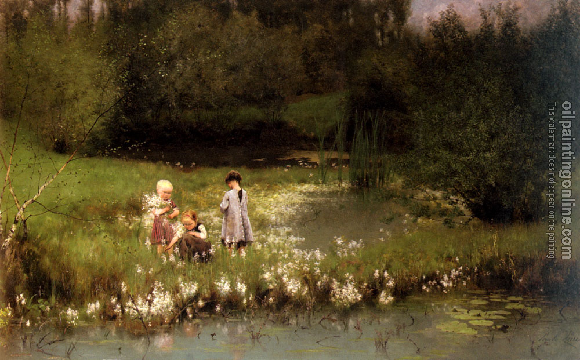 Emile Claus - Picking Blossoms